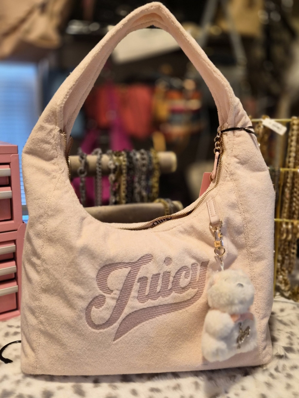 NWT Juicy Couture "Too Cute" Hobo Bag in Powder Blush Pink